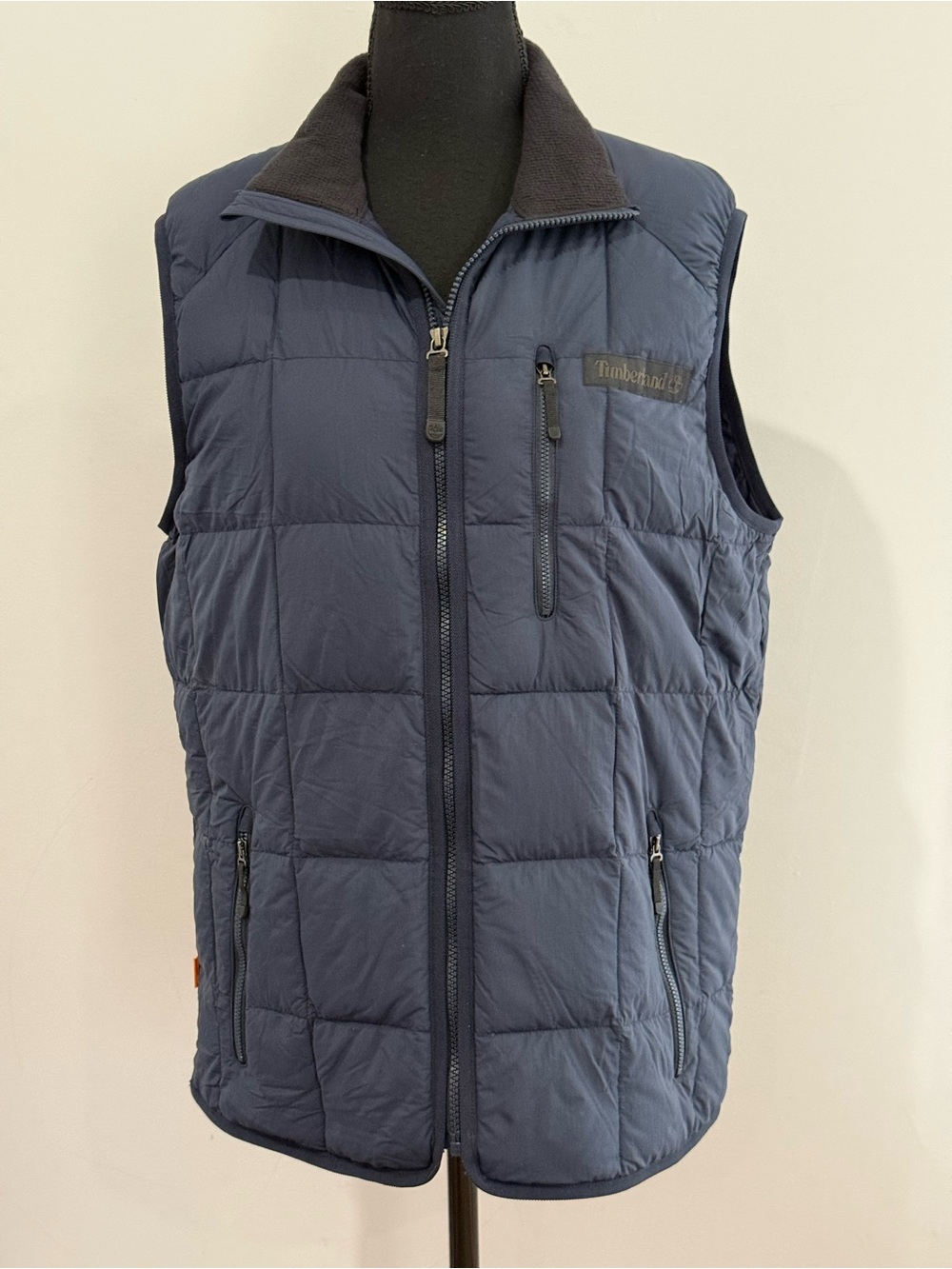 New Timberland M Men’s Navy Quilted Insulated/Waterproof Vest w Pockets 775